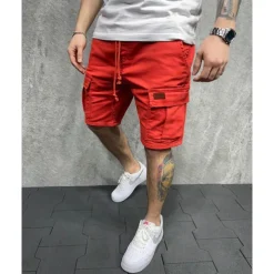 Men's Cargo Shorts Shorts Work Shorts Multi Pocket Plain Wearable Short Outdoor Daily Going out Fashion Classic Black Yellow