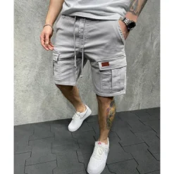 Men's Cargo Shorts Shorts Work Shorts Multi Pocket Plain Wearable Short Outdoor Daily Going out Fashion Classic Black Yellow