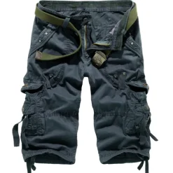 Men's Cargo Shorts Shorts Capri Pants Hiking Shorts Leg Drawstring 6 Pocket Plain Comfort Outdoor Daily Going out Fashion Streetwear Wine Army Green