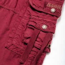 Men's Cargo Shorts Shorts Capri Pants Hiking Shorts Leg Drawstring 6 Pocket Plain Comfort Outdoor Daily Going out Fashion Streetwear Wine Army Green