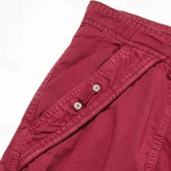 Men's Cargo Shorts Shorts Capri Pants Hiking Shorts Leg Drawstring 6 Pocket Plain Comfort Outdoor Daily Going out Fashion Streetwear Wine Army Green