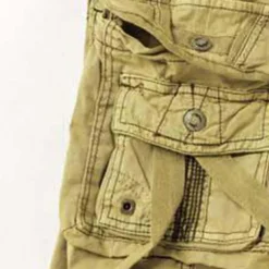 Men's Cargo Shorts Shorts Capri Pants Multi Pocket Straight Leg Solid Colored Comfort Wearable Calf-Length Outdoor Daily Sports Stylish Yellow Army Green