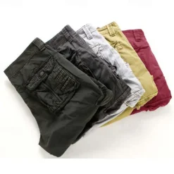 Men's Cargo Shorts Shorts Capri Pants Multi Pocket Straight Leg Solid Colored Comfort Wearable Calf-Length Outdoor Daily Sports Stylish Yellow Army Green