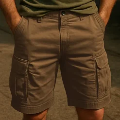 Men's Cargo Shorts Shorts Summer Shorts Buttons Multi Pocket Flap Pocket Plain Comfort Wearable Knee Length Outdoor Sport Daily Fashion Casual White Royal Blue