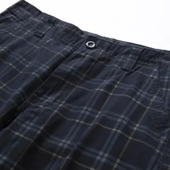 Men's Cargo Shorts Shorts Hiking Shorts Straight Pocket Plaid Comfort Breathable Short Sports Outdoor Daily Going out Stylish Classic Style Black Blue