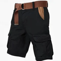 Men's Cargo Shorts Shorts Buttons Multi Pocket Plain Wearable Short Outdoor Daily Camping & Hiking Fashion Classic Army Green Green