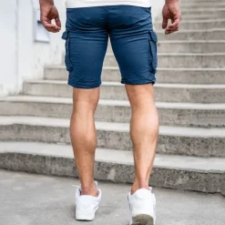 Men's Cargo Shorts Summer Shorts Flap Pocket Plain Comfort Breathable Outdoor Daily Going out Fashion Casual Black Blue