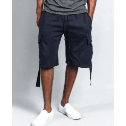 Men's Cargo Shorts Sweat Shorts Shorts Bermuda shorts Drawstring Elastic Waist Multi Pocket Plain Comfort Sports Knee Length Yoga Daily Fashion Streetwear Black White Micro-elastic