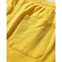 Men's Cargo Shorts Sweat Shorts Workout Shorts Casual Shorts Drawstring Elastic Waist Multi Pocket Plain Comfort Breathable Knee Length Casual Daily Holiday Sports Fashion Black Yellow Micro-elastic