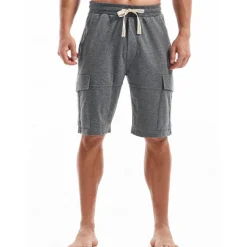 Men's Cargo Shorts Sweat Shorts Workout Shorts Casual Shorts Drawstring Elastic Waist Multi Pocket Plain Comfort Breathable Knee Length Casual Daily Holiday Sports Fashion Black Yellow Micro-elastic