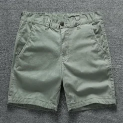 Men's Cargo Shorts Work Shorts Golf Shorts Buttons Pocket Plain Comfort Wearable Short Formal Work Daily Fashion Classic Style Black Red Micro-elastic