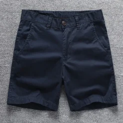 Men's Cargo Shorts Work Shorts Golf Shorts Buttons Pocket Plain Comfort Wearable Short Formal Work Daily Fashion Classic Style Black Red Micro-elastic