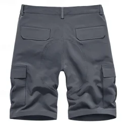 Men's Cargo Shorts Work Shorts Elastic Waist Multi Pocket Funny Smile Face Knee Length Sports Outdoor Casual Camping & Hiking Classic Shorts Black Army Green Micro-elastic