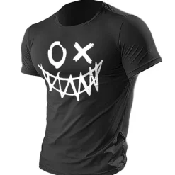 Men's Cartoon Graphic Prints T Shirt Graphic Tee 100% Cotton Short Sleeve Graphic Shirt Heather Gray Black Blue Comfortable Tee Outdoor Street Fashion Designer Clothing