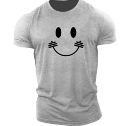 Men's Cartoon Graphic Prints T Shirt Graphic Tee 100% Cotton Short Sleeve Graphic Shirt Heather Gray Black White Comfortable Tee Outdoor Street Fashion Designer Clothing