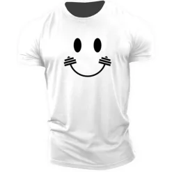 Men's Cartoon Graphic Prints T Shirt Graphic Tee 100% Cotton Short Sleeve Graphic Shirt Heather Gray Black White Comfortable Tee Outdoor Street Fashion Designer Clothing