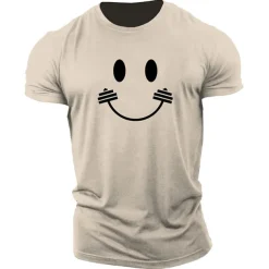 Men's Cartoon Graphic Prints T Shirt Graphic Tee 100% Cotton Short Sleeve Graphic Shirt Heather Gray Black White Comfortable Tee Outdoor Street Fashion Designer Clothing