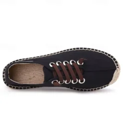 Men's Casual Espadrille Sneakers, Lightweight Lace-Up Shoes with Jute Sole, Stylish Summer Footwear for Everyday Wear and Outdoor Activities