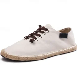Men's Casual Espadrille Sneakers, Lightweight Lace-Up Shoes with Jute Sole, Stylish Summer Footwear for Everyday Wear and Outdoor Activities