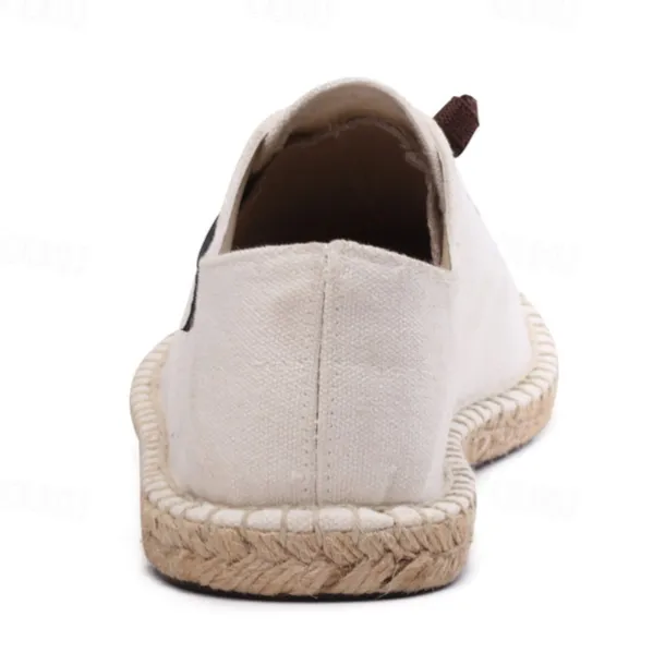 Men's Casual Espadrille Sneakers, Lightweight Lace-Up Shoes with Jute Sole, Stylish Summer Footwear for Everyday Wear and Outdoor Activities