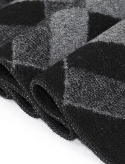 Men's Casual Daily Weekend Black Apricot Scarf Plaid