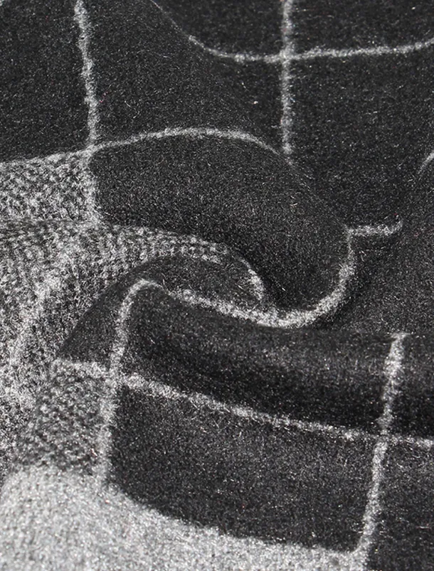 Men's Casual Daily Weekend Black Apricot Scarf Plaid