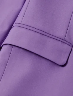 Men's Casual Fall Wedding Party Suits Notch Lapel Purple Fashion Formal Solid Colored Standard Fit 2 Piece Single Breasted Two-buttons