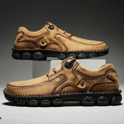 Men's Casual Green Faux Leather Sneakers with Comfortable Fit and Durable Soles – Ideal for Outdoor Activities and Everyday Wear