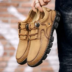 Men's Casual Green Faux Leather Sneakers with Comfortable Fit and Durable Soles – Ideal for Outdoor Activities and Everyday Wear