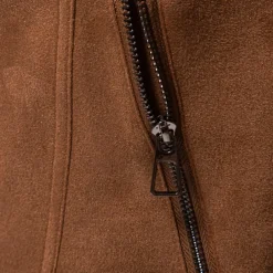 Men's Casual Jacket Brown Suede Jacket Casual Daily Sexy Fall & Winter Solid / Plain Color Casual Lapel Regular Black Yellow Green Gray Jacket