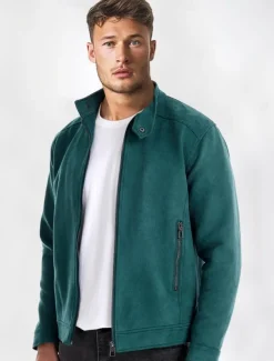 Men's Casual Jacket Suede Jacket Casual Daily Windbreaker Sexy Fall & Winter Solid / Plain Color Casual Collarless Regular Black Yellow Green Gray Jacket