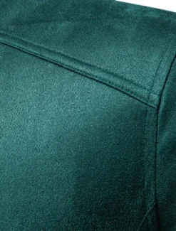 Men's Casual Jacket Suede Jacket Casual Daily Windbreaker Sexy Fall & Winter Solid / Plain Color Casual Collarless Regular Black Yellow Green Gray Jacket