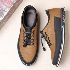 Men's Casual Lace-Up Sneakers with Comfortable Sole, Breathable Design for Everyday Wear, Ideal for Outdoor Activities and Urban Style