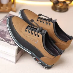 Men's Casual Lace-Up Sneakers with Comfortable Sole, Breathable Design for Everyday Wear, Ideal for Outdoor Activities and Urban Style