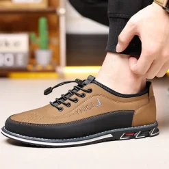 Men's Casual Lace-Up Sneakers with Comfortable Sole, Breathable Design for Everyday Wear, Ideal for Outdoor Activities and Urban Style