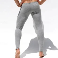 Men's Casual Pants Drawstring Plain Comfort Breathable Casual Daily Casual Gray Micro-elastic