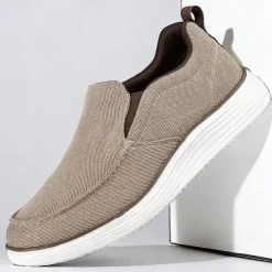 Men's Casual Slip-On Canvas Loafers – Lightweight and Breathable Walking Shoes