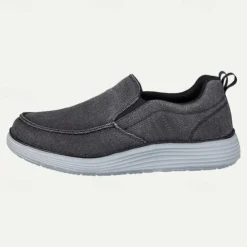 Men's Casual Slip-On Canvas Loafers – Lightweight and Breathable Walking Shoes