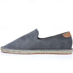 Men's Casual Slip-On Espadrille Shoes with Soft Canvas Upper and Comfortable Jute Sole, Perfect for Summer, Beach, and Everyday Wear