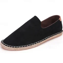 Men's Casual Slip-On Espadrille Shoes with Soft Canvas Upper and Comfortable Jute Sole, Perfect for Summer, Beach, and Everyday Wear