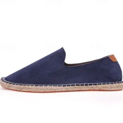 Men's Casual Slip-On Espadrille Shoes with Soft Canvas Upper and Comfortable Jute Sole, Perfect for Summer, Beach, and Everyday Wear