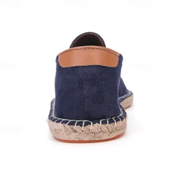 Men's Casual Slip-On Espadrille Shoes with Soft Canvas Upper and Comfortable Jute Sole, Perfect for Summer, Beach, and Everyday Wear