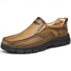 Men's Casual Slip-On Loafers – Lightweight Breathable Walking Shoes with Non-Slip Sole, Comfortable Leather Design