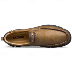Men's Casual Slip-On Loafers – Lightweight Breathable Walking Shoes with Non-Slip Sole, Comfortable Leather Design