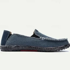 Men's Casual Slip-On Loafers - Breathable Canvas Upper, Lightweight Sole, Ideal for Daily Wear