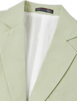 Men's Casual Wedding Linen Suits Sage Fashion Summer Daily Solid Colored Standard Fit 2 Piece Single Breasted Two-buttons