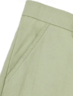 Men's Casual Wedding Linen Suits Sage Fashion Summer Daily Solid Colored Standard Fit 2 Piece Single Breasted Two-buttons