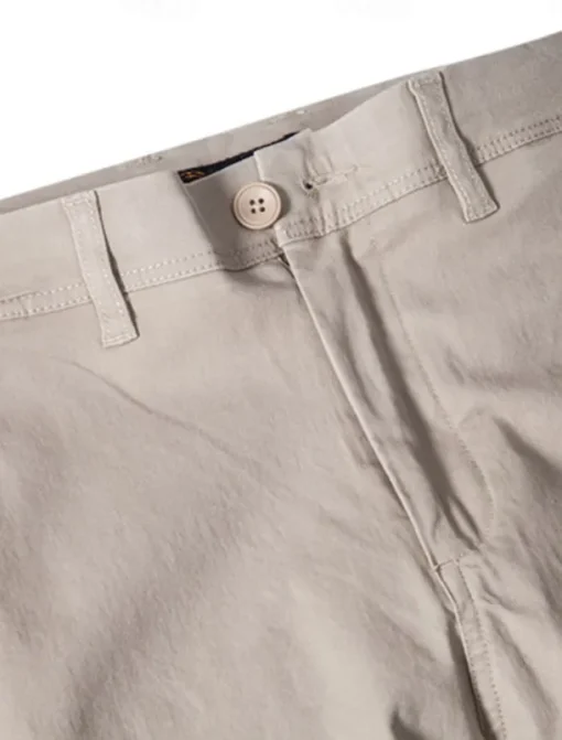 Men's Chinos Buttons Pocket Solid Color Breathable Wearable Full Length Outdoor Casual Daily Stylish Simple Black Yellow Micro-elastic