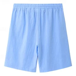 Men's Chinos Casual Shorts Leaf Breathable Outdoor Short Outdoor Daily Vacation Hawaiian White Blue Micro-elastic