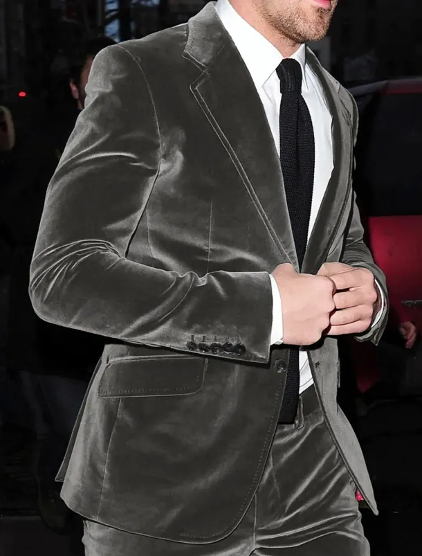 Men's Christmas Party Suits Notch Blue green Black Solid Colored Slim Fit 2 Piece Single Breasted Two-buttons